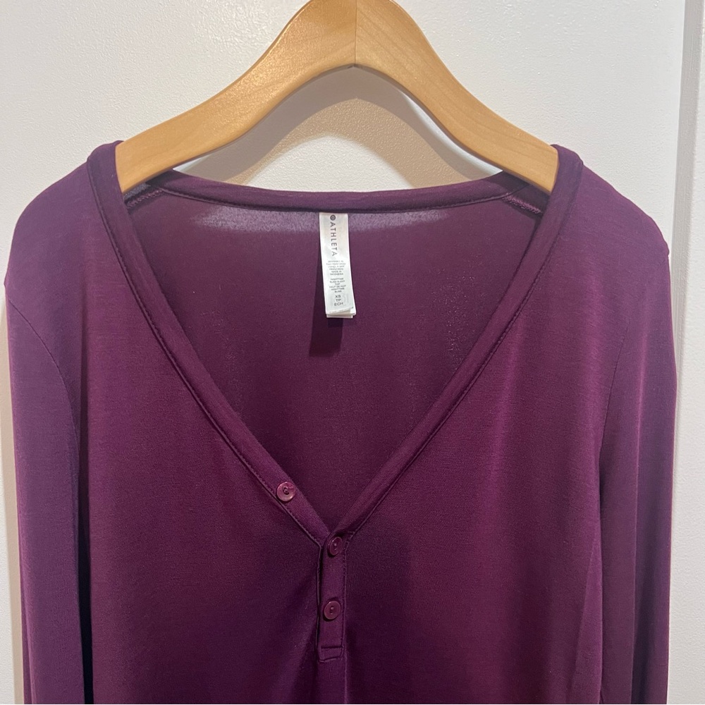 Athleta Soft Lightweight Sleep Top Henley - XS - Picture 1 of 7